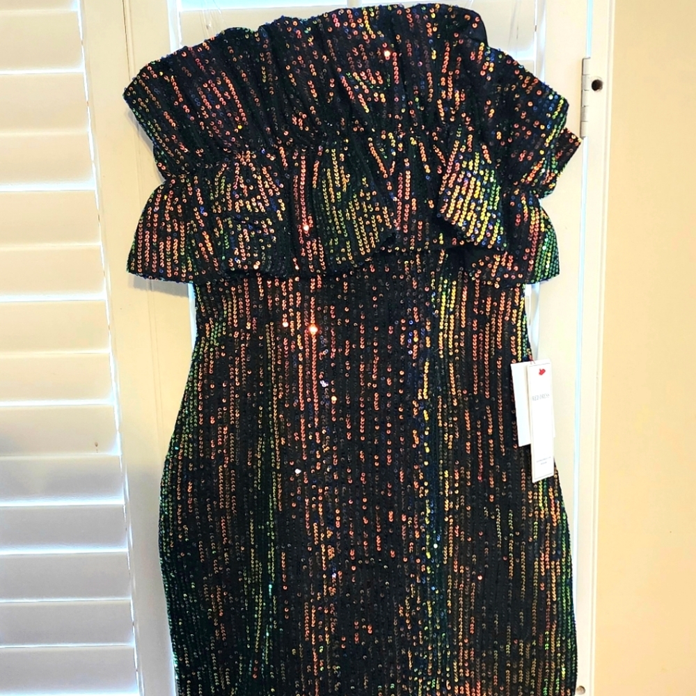 Cocktail/Holiday Black Zip Up Dress